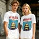 Olive Graphic T-Shirt with Skeletor Jaws Parody Art