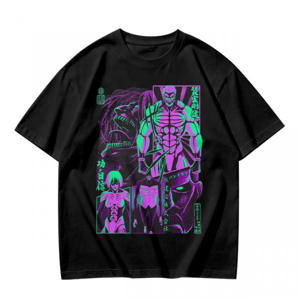 Attack on Titan Anime Villains Neon Graphic T-Shirt
