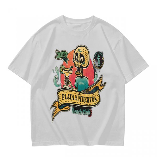 Playa de los Muertos Beach Club Skeleton Margarita T-Shirt