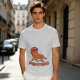 Olive T-shirt with Relaxed Cartoon Chili Pepper Wearing Sunglasses and Peppers Text