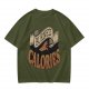 Olive Green Graphic T-Shirt with Burned Calories Print