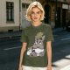 Olive T-Shirt With Cute Totoro And Soot Sprite Anime Print