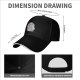 Black Baseball Cap With Raccoon Eating Graphic Print