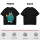 Totoro in Squid Game tracksuit holding umbrella honeycomb cookie t-shirt