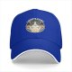 Black baseball cap with 'I DON'T CARE' and relaxed cat graphic