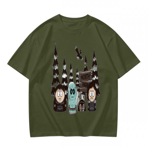 South Park Style North Park Winter Forest Graphic T-Shirt