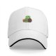 Black Baseball Cap With Cute Turtle Holding Coffee Cup Print