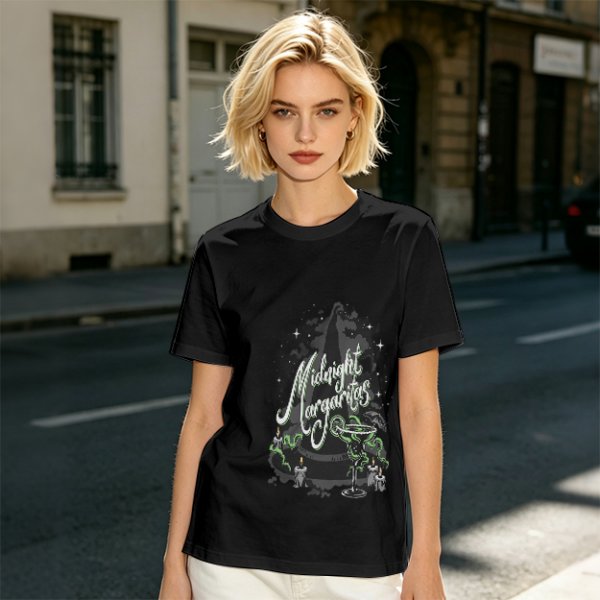 Midnight Margaritas Witch Themed Graphic T-Shirt