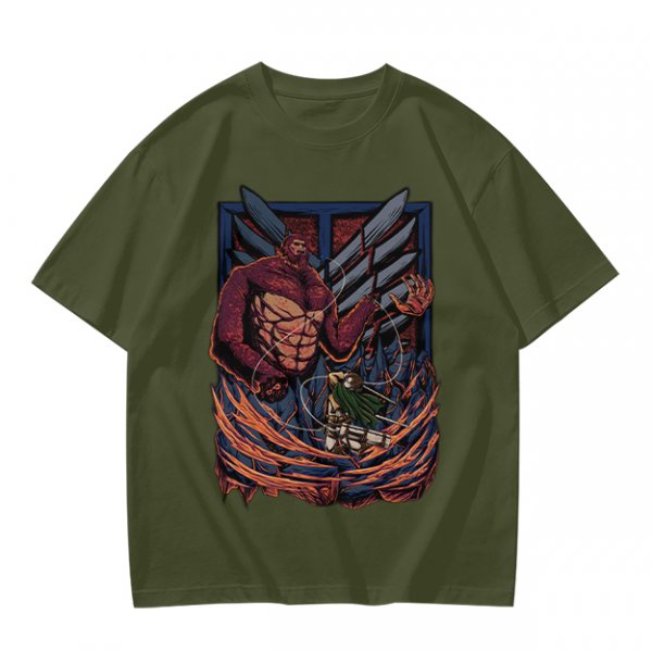 Attack on Titan Beast Titan vs Scout Levi Graphic T-Shirt
