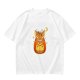 Olive T-Shirt With Cute Pumpkin Creature And Moon Star Print