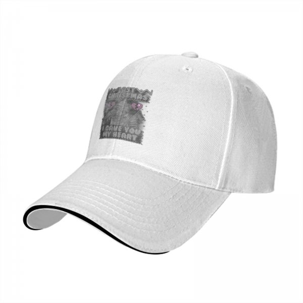 Black baseball cap with Last Christmas I Gave You My Heart graphic