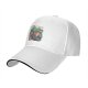 Black Baseball Cap with Psychedelic Ice Cream Monster Graphic Print
