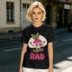 Olive T-Shirt With Rad Skating Radish Cartoon Graphic
