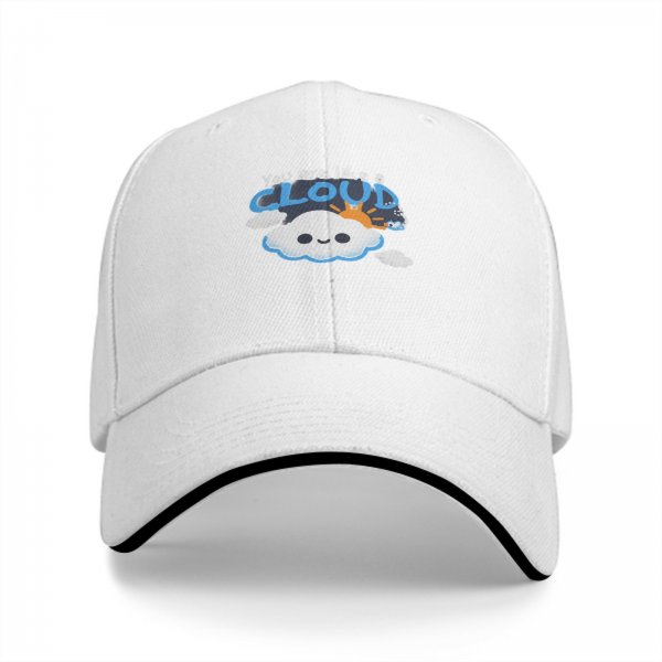 Black baseball cap with 'You are like a cloud' cute cloud graphic
