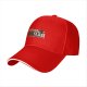Black baseball cap with 'I Hate Fall' retro graphic print