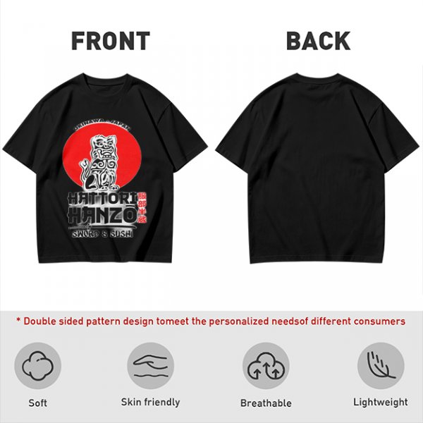 Okinawa Japan Hattori Hanzo Sword and Sushi T-Shirt