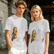 Olive T-Shirt With Cartoon Running Hamburger Character Print