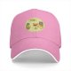 Black Baseball Cap With Pizza Club Pineapple Slice Graphic