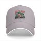 Black baseball cap with zombie Einstein 'braaaain' graphic print