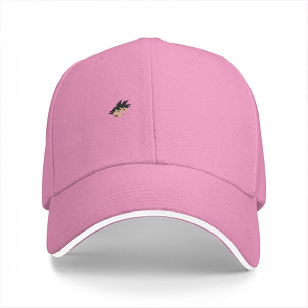 Black Baseball Cap With Small Anime Character Embroidery