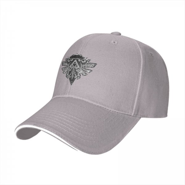 Black Baseball Cap With Fantasy Crest Emblem