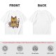 Olive T-Shirt With Angry Cat Holding Cupcakes Graphic Print