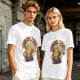 Olive T-Shirt with Retro Summer Power Corn Character Print