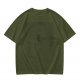 Oversized Olive Green Crewneck T-Shirt with Subtle Chest Graphic
