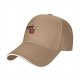 Black Baseball Cap With Cute Red Devil Cat Graphic Design