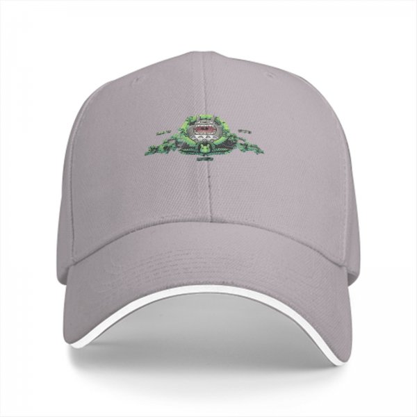 Black Baseball Cap With Forest Spirit Graphic Design