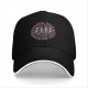 Black baseball cap with dancing skeletons and 'Dance Your Problems Away' text