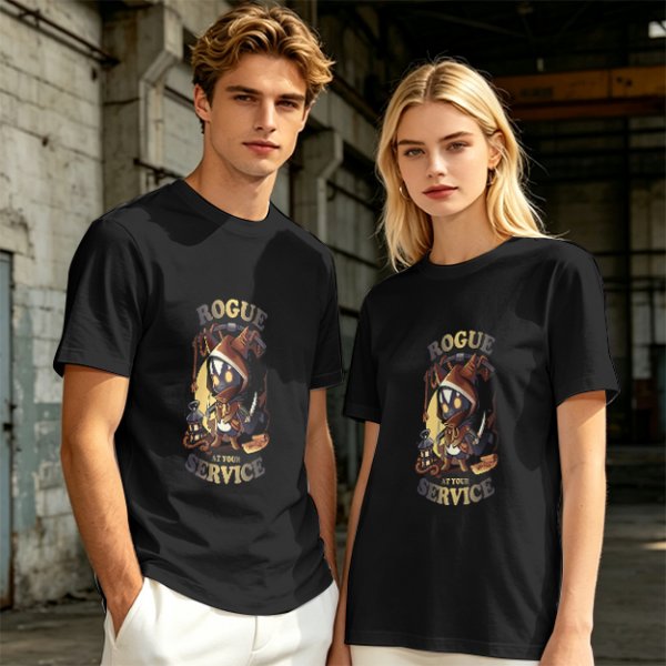 Rogue At Your Service Chibi Character Graphic T-Shirt