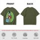 Olive T-Shirt Featuring Scrooge McDuck with Money Bags and Coins