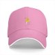 Black baseball cap with yellow rain girl graphic