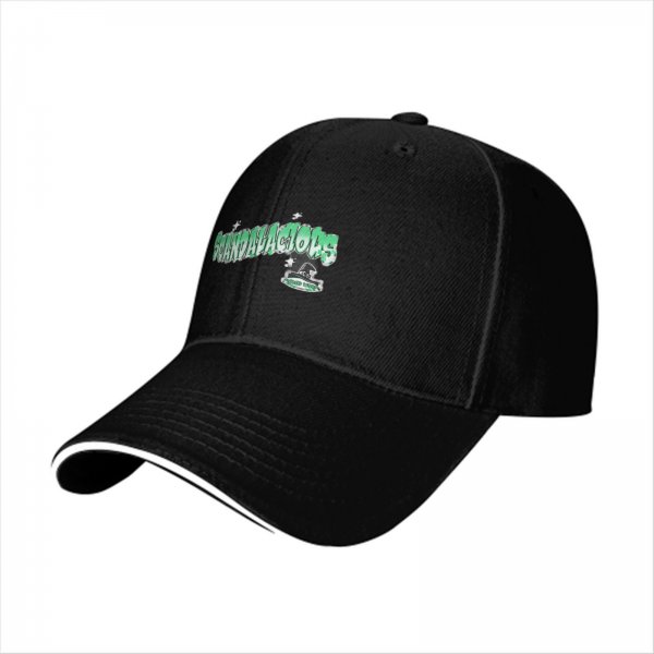 Black Baseball Cap With Green Scandalacious Graphic Print