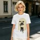 Olive T-Shirt With Ghost Holding Black Cat Graphic
