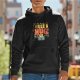 I Need A Hug Coffee Cat Graphic Black Hoodie