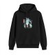 Black Hoodie With Spirited Away Dragon And Characters Graphic