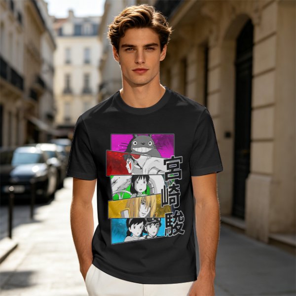 Studio Ghibli Anime Characters Graphic T-Shirt