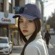 Black Baseball Cap With Mystical Black Cat And Crescent Moon Art