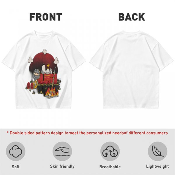 Snoopy and Charlie Brown Knight Campfire Graphic T-Shirt