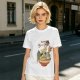 Olive T-Shirt with Kawaii Ramen Monster Bowl Graphic