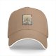 Black Baseball Cap with Japanese Style Mountain Figure Art Print