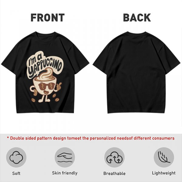 I'm a Yappuccino Coffee Cup Character Graphic T-Shirt