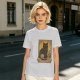 Olive T-Shirt With Black Cat Tarot Card Art That Says You Are Full Of Magic