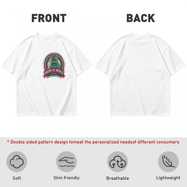 Olive T-Shirt With Make The World Great Again Space Graphic Print