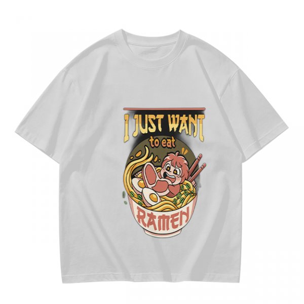 I Just Want To Eat Ramen Cute Anime Character T-Shirt