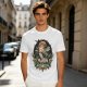 Olive T-Shirt with Dark Peter Pan and Tinker Bell 'Lost Boy' Graphic