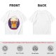 Halloween vampire beer graphic olive green casual t-shirt