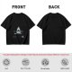 Olive T-shirt with Shark Holding Candy Cane and No Tricks Text
